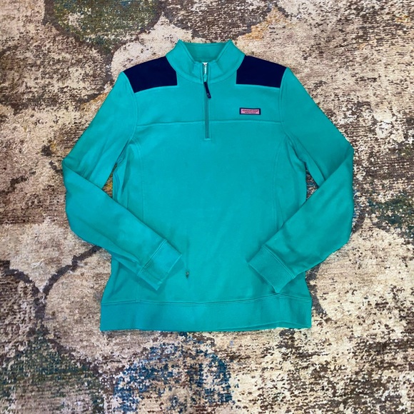 NWOT VINEYARD VINES Navy/Teal Pullover, Size Medium - Picture 2 of 9